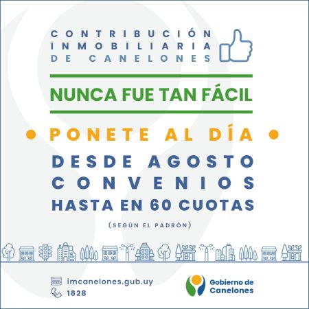 Contribución Inmobiliaria Canelones Ponete al día 2025